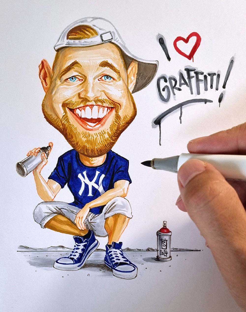 Caricature sur commande