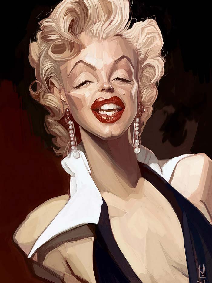 Caricature Marilyn Monroe